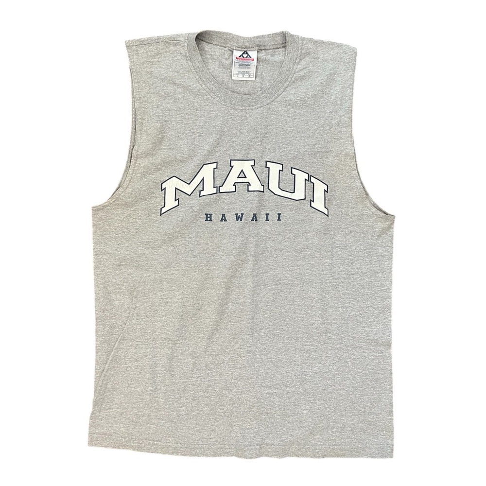 Vintage Maui Hawaii Shirt Adult XL Gray Tank Muscle Streetwear Aloha Mens